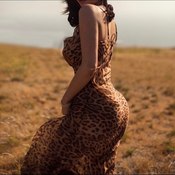 Dresses & Skirts - Leopard Chiffon Maxi Dress